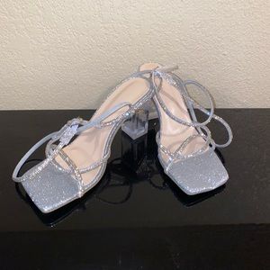 Sparkly block heels